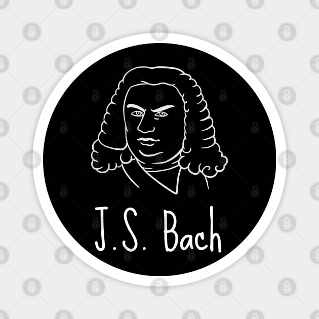 Johann Sebastian Bach - German Classical Music Composer Magnet by isstgeschichte